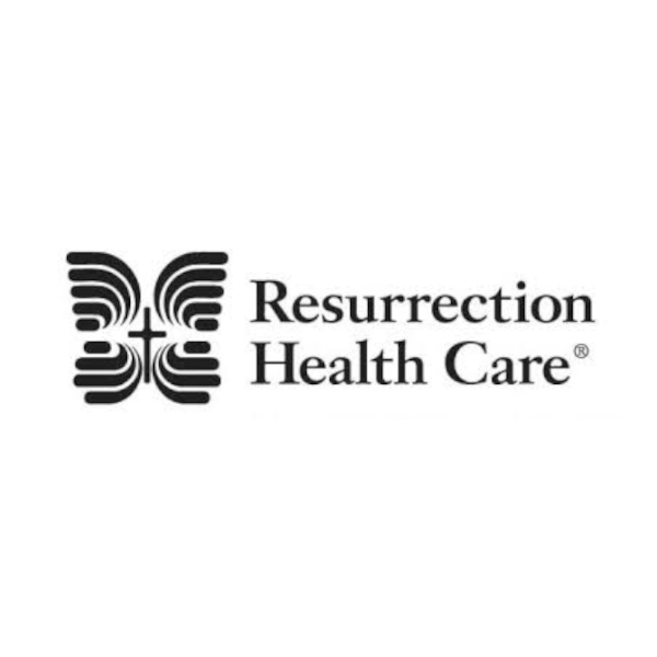 Logo for Resurrection Health Care.